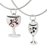 Wine Glass Sterling Necklace - Aaria Tees Aaria Tees