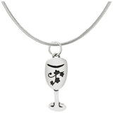 Wine Glass Sterling Necklace - Aaria Tees Aaria Tees