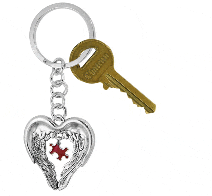 Wings of an Angel Puzzle Piece Keychain - Aaria Tees Aaria Tees