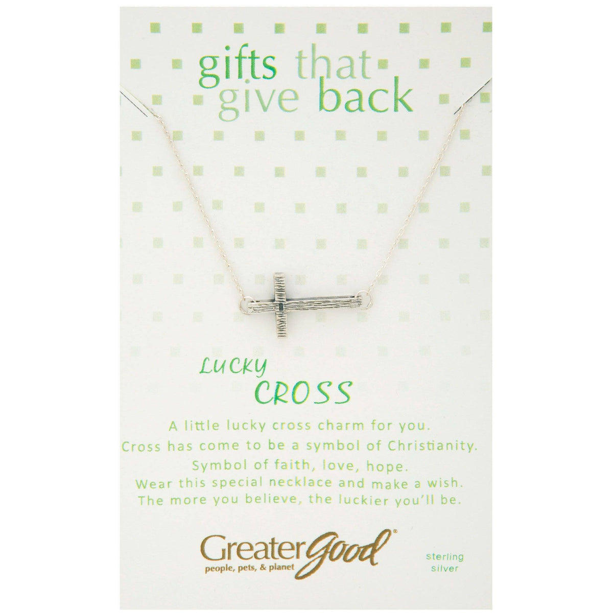 Wish You Well Cross Sterling Necklace - Aaria Tees