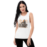Polly, our Vintage J-Model Harley | Ladies' Muscle Tank | Vintage Biker Look - Aaria Tees Aaria Tees