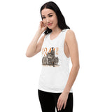 Polly, our Vintage J-Model Harley | Ladies' Muscle Tank | Vintage Biker Look - Aaria Tees Aaria Tees