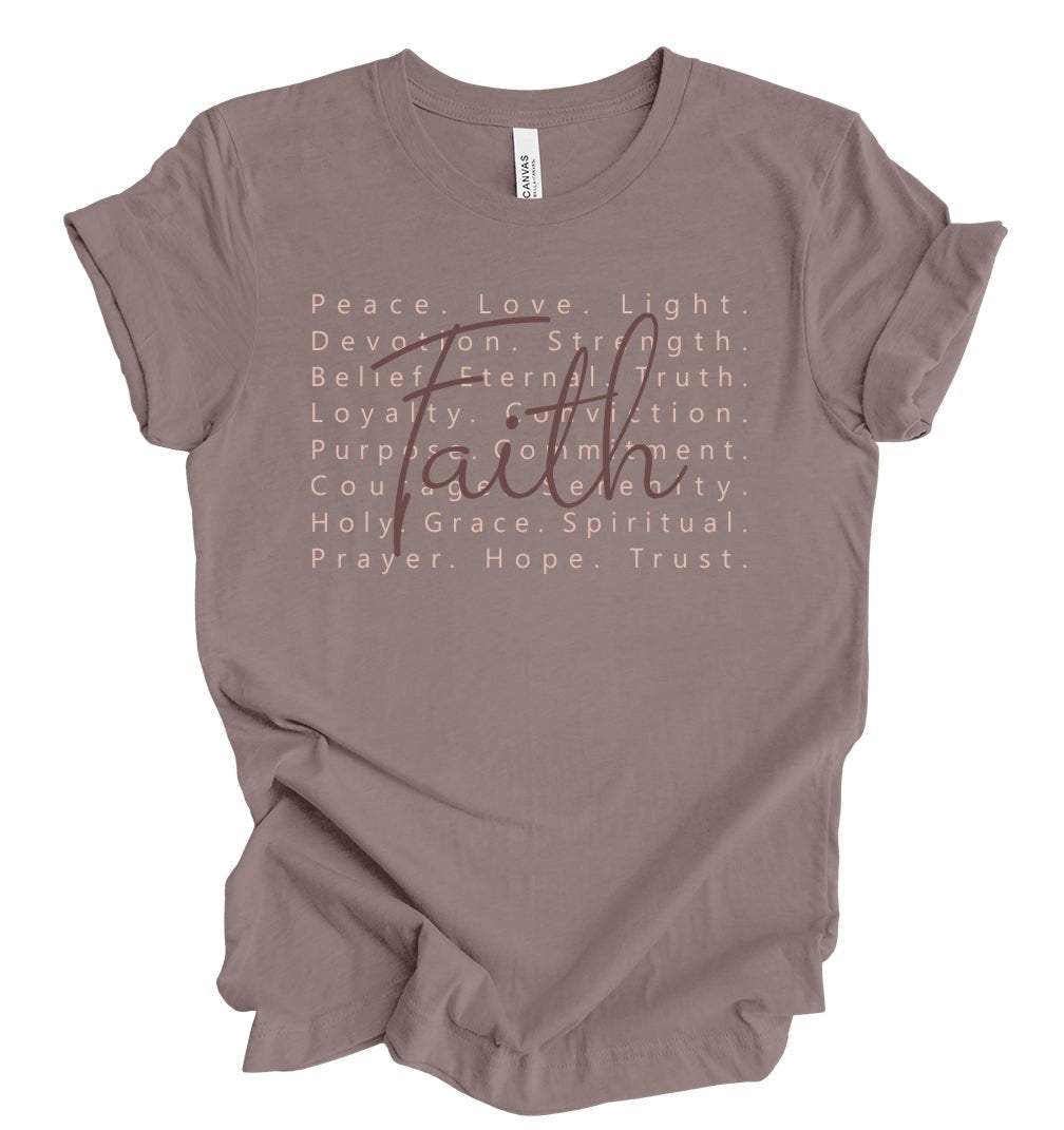 Words of Faith Short Sleeve Tee - Aaria Tees