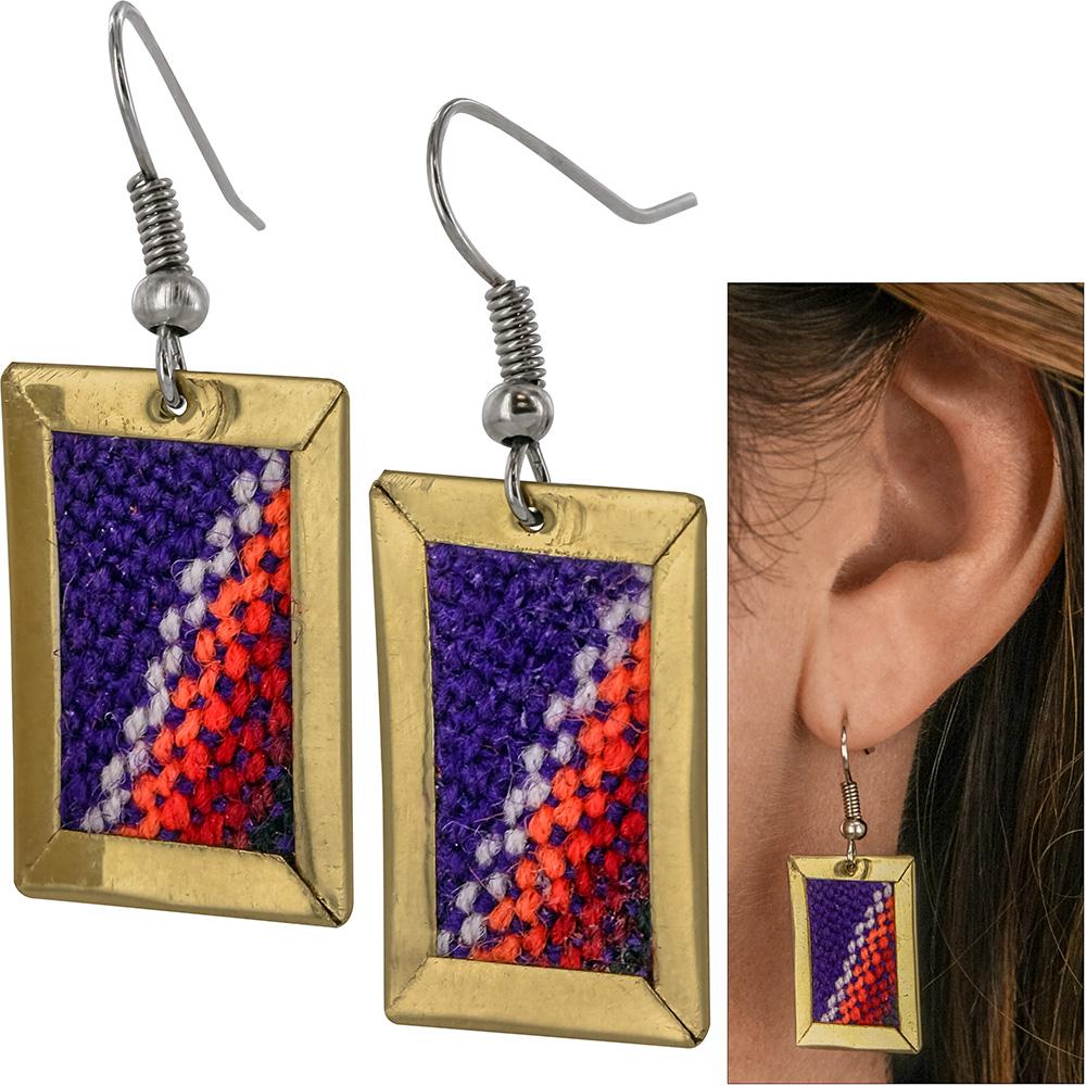 Woven Aguayo Rainbow Earrings - Aaria Tees Aaria Tees