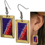 Woven Aguayo Rainbow Earrings - Aaria Tees Aaria Tees