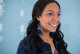 Woven Ikat Fringe Earrings - Aaria Tees Aaria Tees