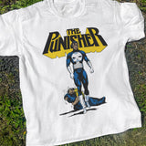 Vintage 1992 Punisher Promo Washed White T-Shirt Aaria Tees