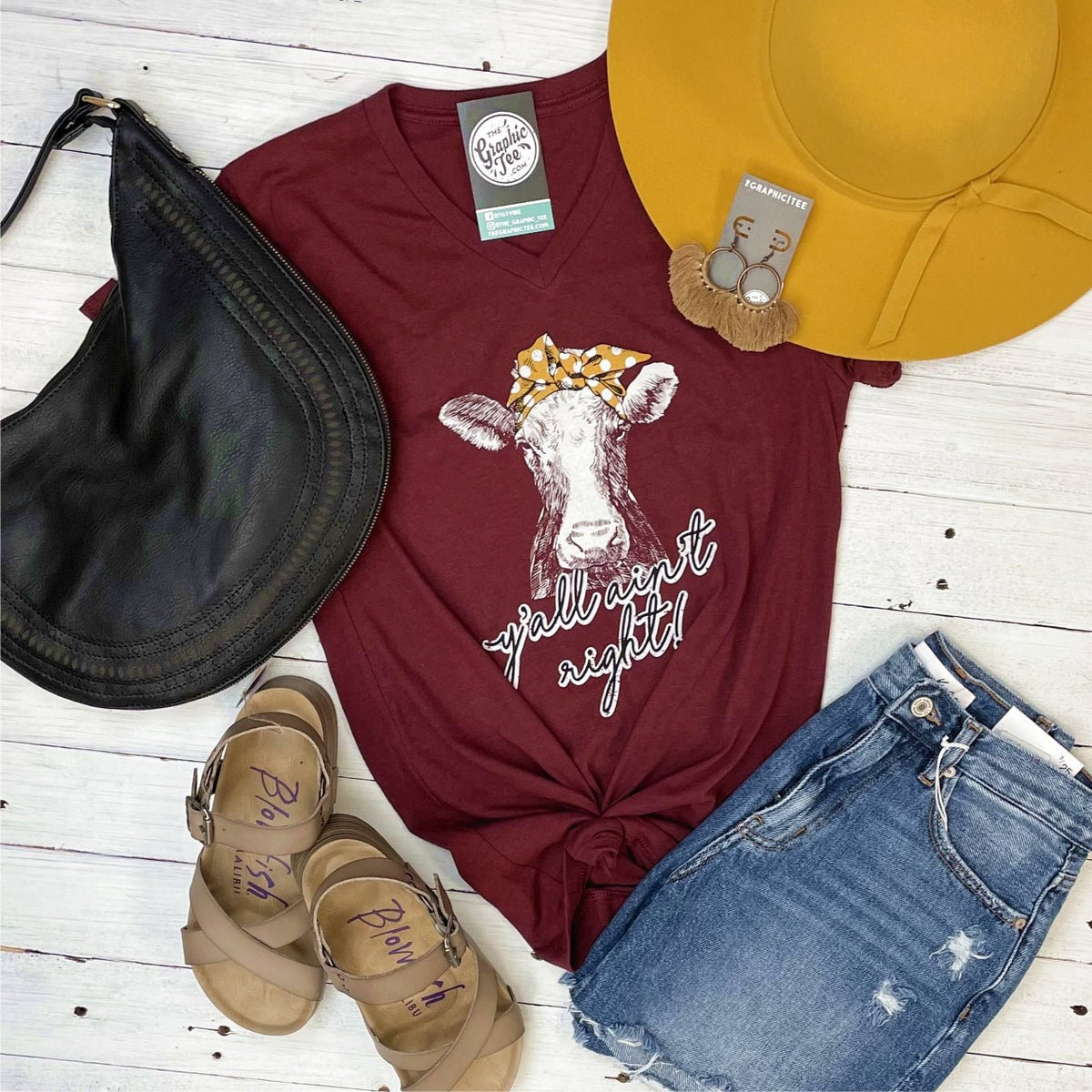 Y'all Ain't Right - V-Neck Tee - Aaria Tees