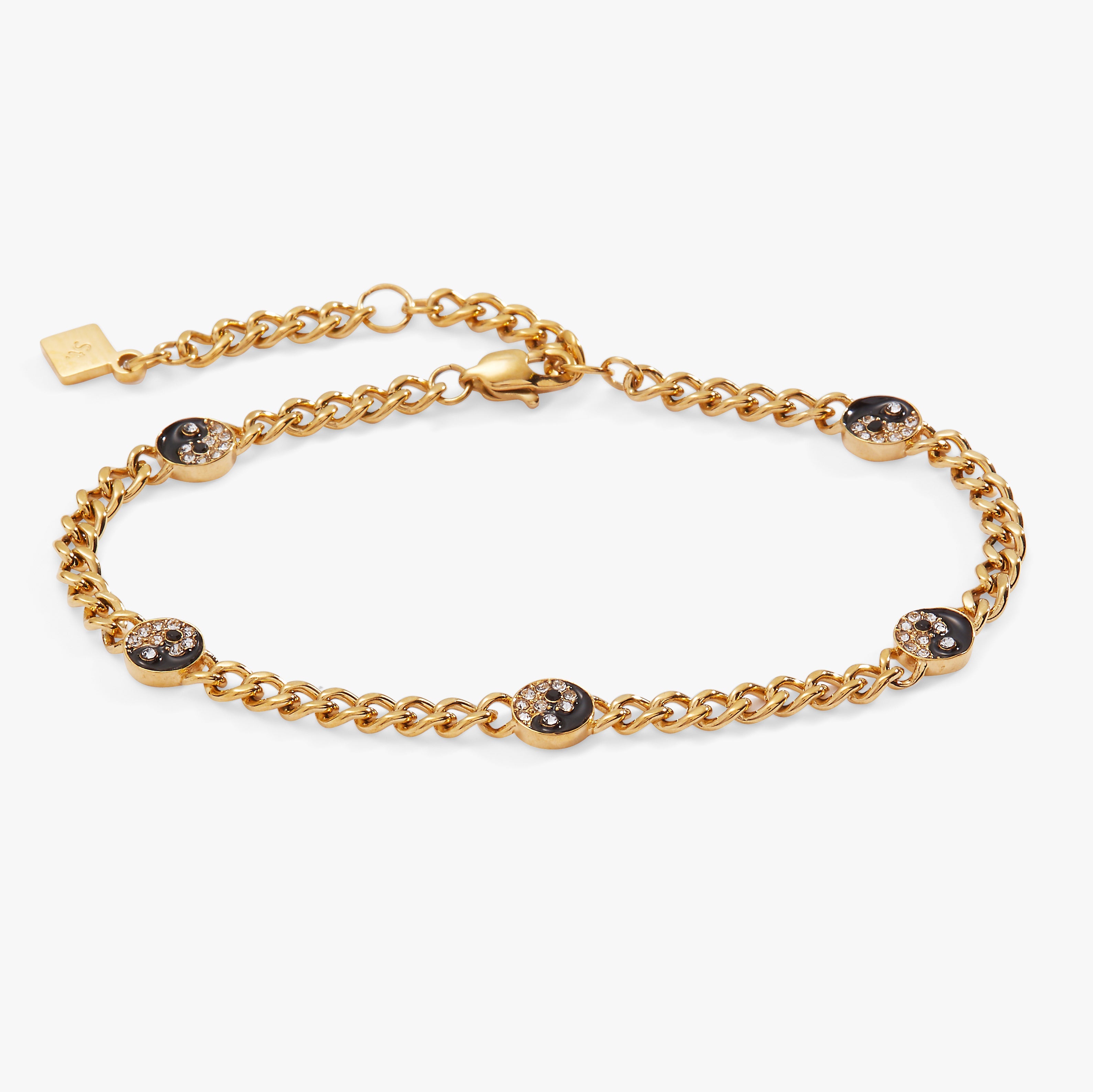 Yin Yang Curb Chain Bracelet - Aaria Tees Aaria Tees