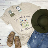 You Belong with the Wildflowers - V-Neck Tee - Aaria Tees Aaria Tees