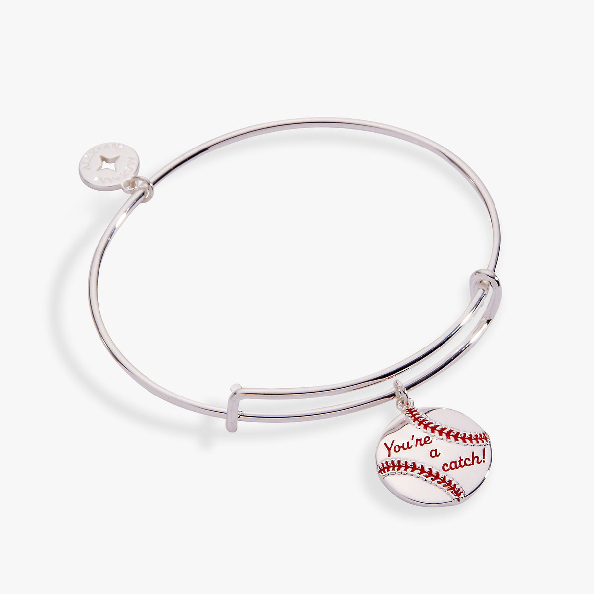 "You're A Catch" Baseball Charm Bangle - Aaria Tees