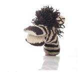 Organic Wool Knit Hand Puppet  | Zachary the Zebra - Aaria Tees Aaria Tees