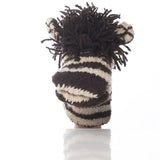 Organic Wool Knit Hand Puppet  | Zachary the Zebra - Aaria Tees Aaria Tees