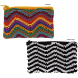 Zig Zag Crochet Coin Purse/Zipper Pouch - Aaria Tees Aaria Tees