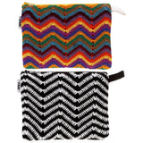 Zig Zag Crochet Coin Purse/Zipper Pouch - Aaria Tees Aaria Tees