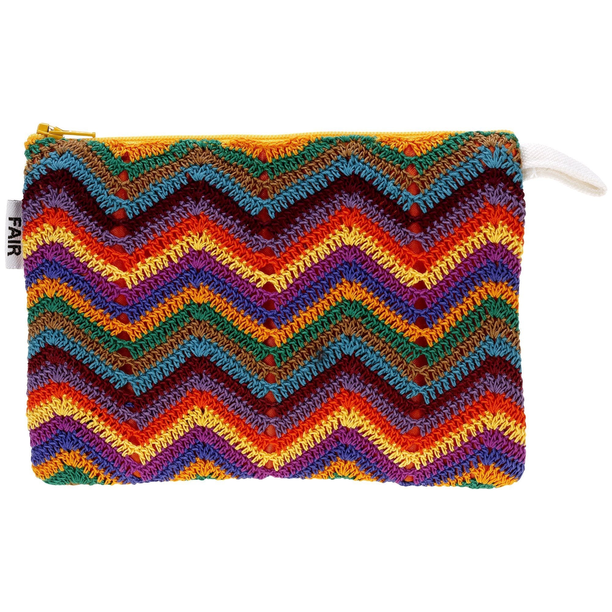 Zig Zag Crochet Coin Purse/Zipper Pouch - Aaria Tees Aaria Tees