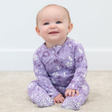 Mushroom Floral Zipper Footie Aaria Tees