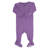 Deep Purple Baby Zipper Footie Aaria Tees