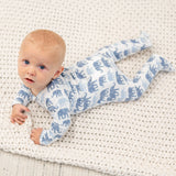 Blue Elephant Zipper Footie Aaria Tees