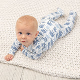 Blue Elephant Zipper Footie Aaria Tees