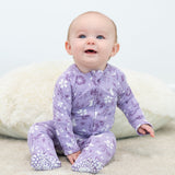 Mushroom Floral Zipper Footie Aaria Tees