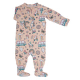 Retro Roller Skates Zipper Footie Aaria Tees