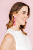 Zoey Statement Earrings - Azalea Pink - Aaria Tees Aaria Tees