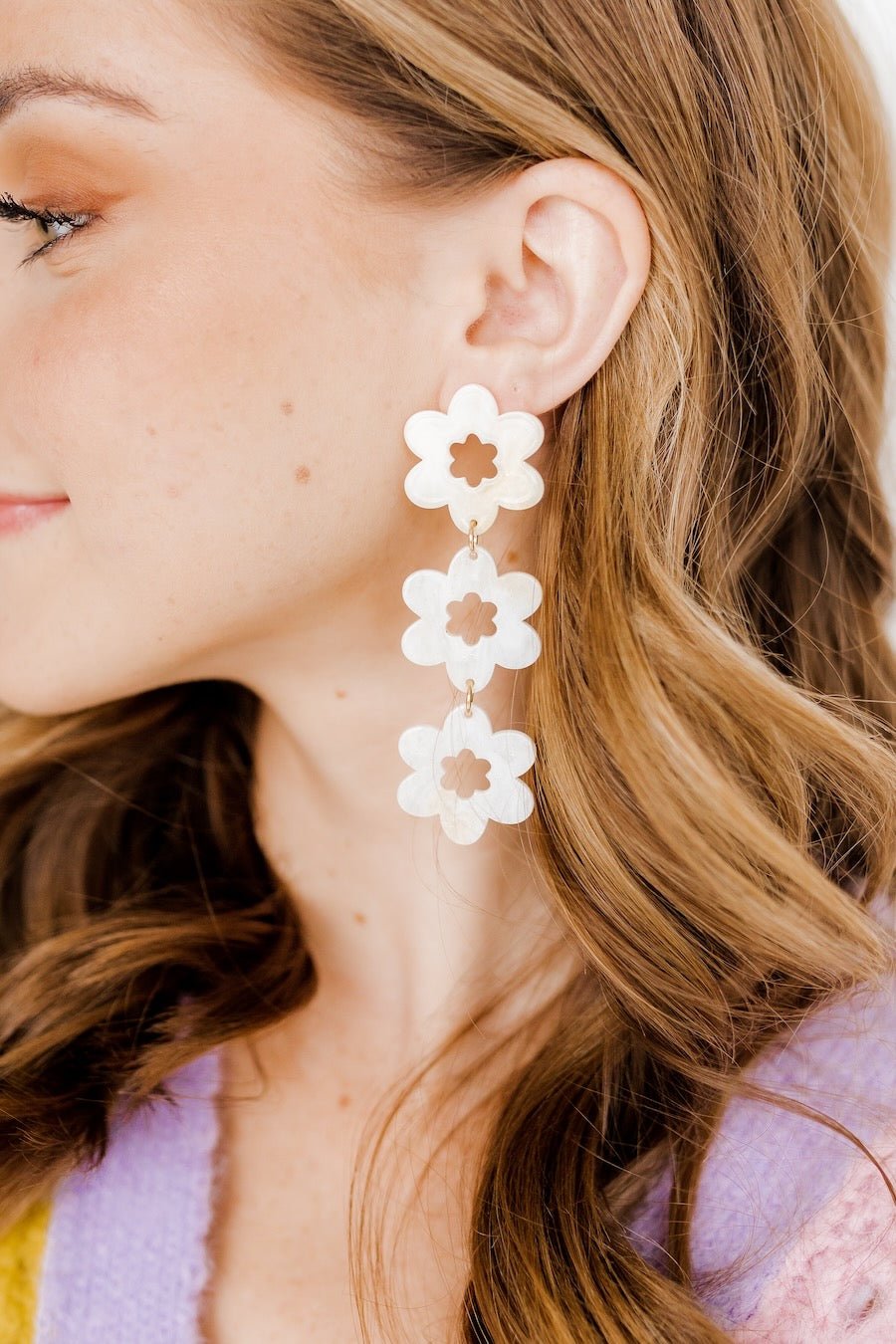 Zoey Statement Earrings - Milky Way - Aaria Tees Aaria Tees