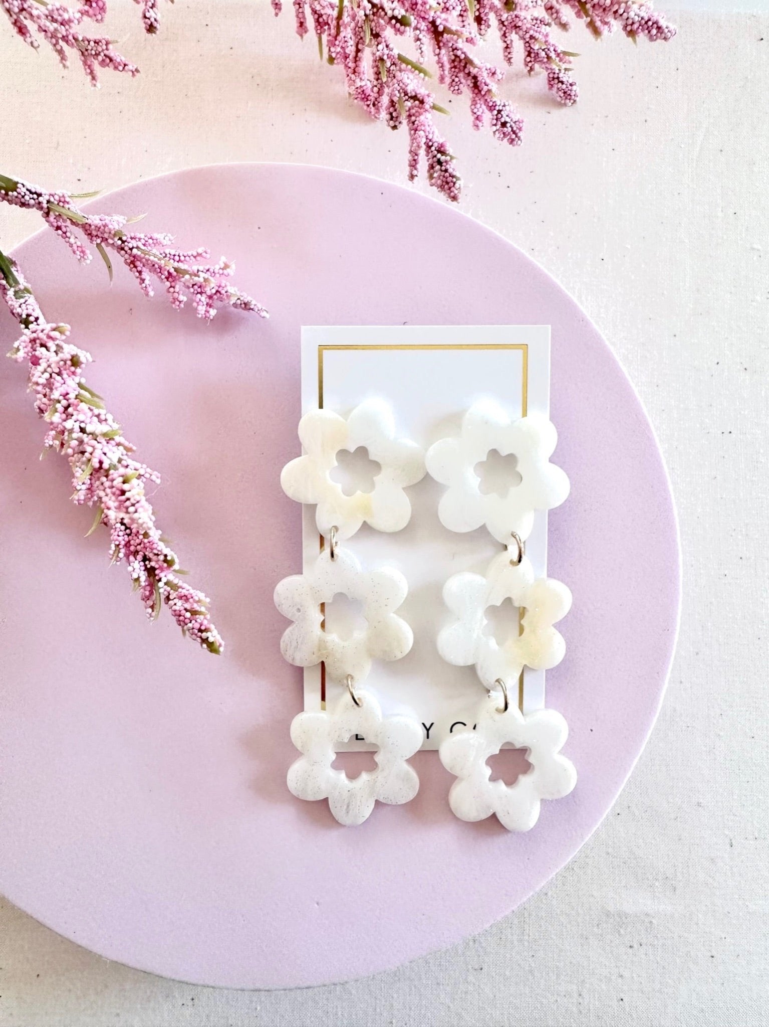 Zoey Statement Earrings - Milky Way - Aaria Tees Aaria Tees