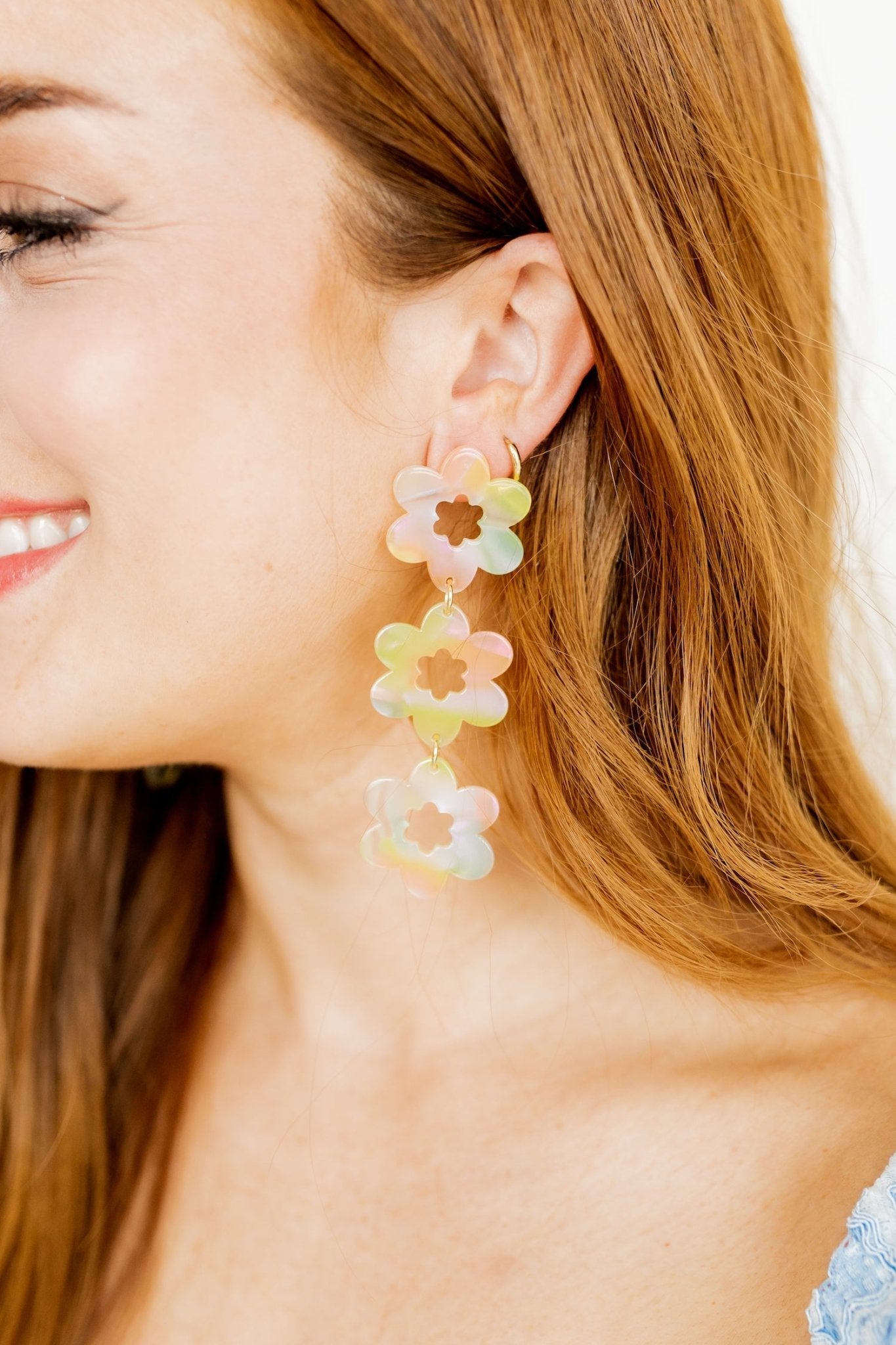 Zoey Statement Earrings - Neon Punch - Aaria Tees Aaria Tees