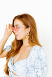 Zoey Statement Earrings - Neon Punch - Aaria Tees Aaria Tees