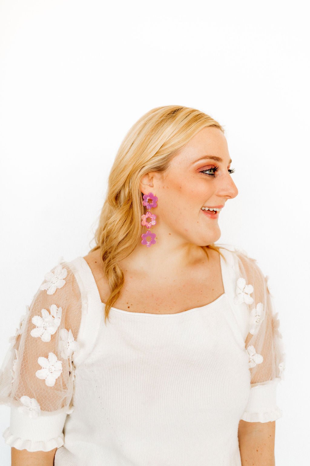 Zoey Statement Earrings - Orchid Purple - Aaria Tees Aaria Tees