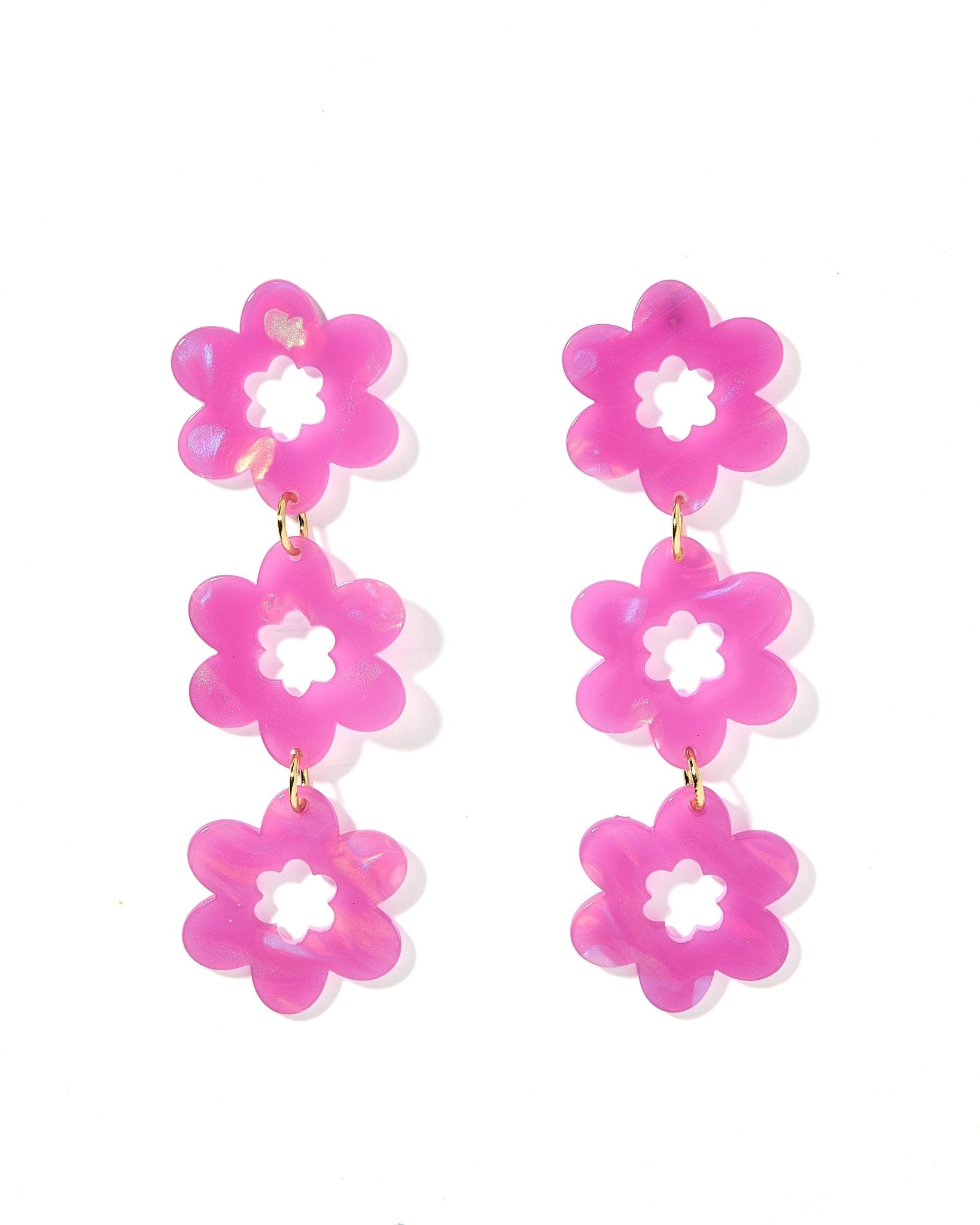 Zoey Statement Earrings - Orchid Purple - Aaria Tees Aaria Tees