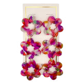 Zoey Statement Earrings - Pink Multi - Aaria Tees Aaria Tees