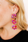 Zoey Statement Earrings - Pink Multi - Aaria Tees Aaria Tees