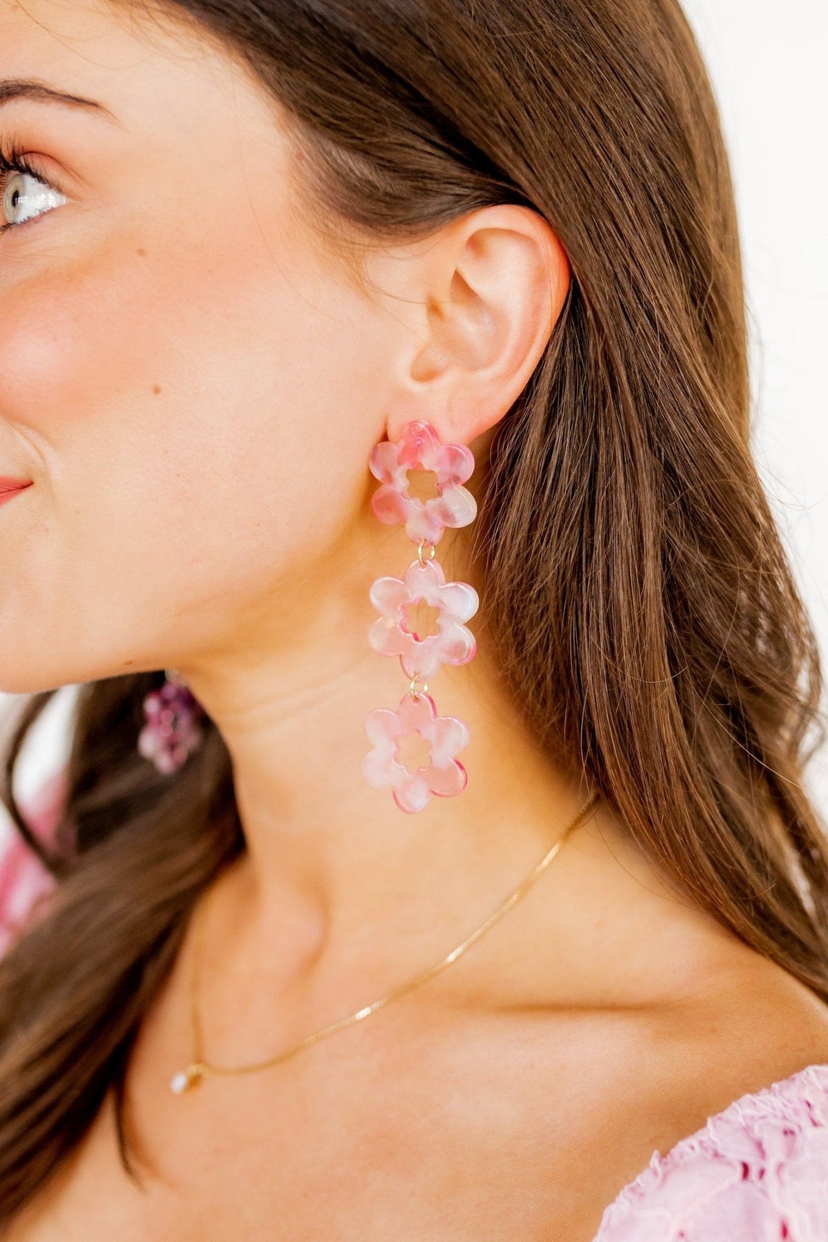 Zoey Statement Earrings - Rose Water - Aaria Tees